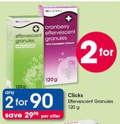 Clicks Effervescent Granules-Any 2x120g 