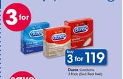 Durex Condoms (Excl. Real Feel) 3's Pack-For 3 Packs