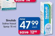 Sinutab Saline Nasal Spray-15ml Each