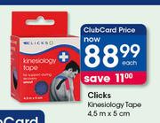 Clicks Kinesiology Tape-4.5m x 5cm Each