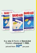 Band Aid Plasters-Per Pack