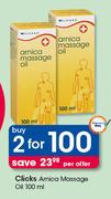 Clicks Arnica Massage Oil-2x100ml Per Offer