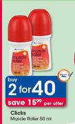 Clicks Muscle Roller-2X50ml