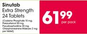 Sinutab Extra Strength 24 Tablets-Per Pack