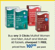 Clicks Multivit Women And Men, Adult And Mature-60 Tablets Per Pack