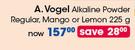 A.Vogel Alkaline Powder Regular, Mango Or Lemon-225g Each