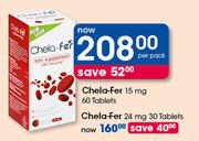 Chela-Fer 24mg-30 Tablets Per Pack