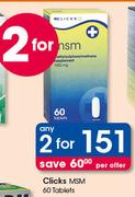 Clicks MSM-2x60 Tablets Per Offer