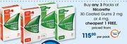 Packs Of Nicorette 30 Coated Gums 2mg Or 4mg-Per Pack