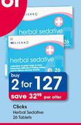 Clicks Herbal Sedative-2x26 Tablets Per Offer