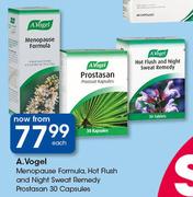 A.Vogel Menopause Formula, Hot Flush And Night Sweat Remedy Prostasan-30 Capsules Each