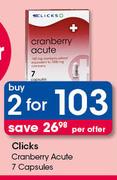 Clicks Cranberry Acute-2x7 Capsules Per Offer