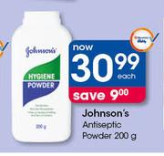 Johnson's Antiseptic Powder-200g Each