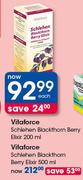 Vitaforce Sclehen Blackthorn Berry Elixir-200ml Each