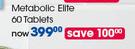 GNC Metabolic Elite-60 Tablets Per Pack