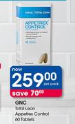 GNC Total Lean Appetrex Control-60 Tablets Per Pack