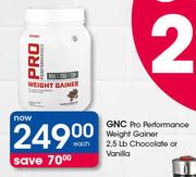 GNC Pro Performance Weight Gainer 2.5Lb (Chocolate Or Vanilla)-Each