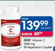 GNC Vitamin C 1000mg-90 Vegetarian Caplets Per Pack