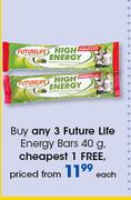 Future Life Energy Bars-40g Each