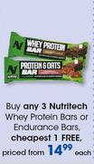 Nutritech Whey Protein Bars Or Endurance Bars-Each