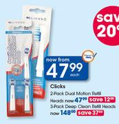 Clicks 3-Pack Deep Clean Refill Heads-Each