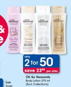 Oh So Heavenly Body Lotion-2x375ml Per Offer