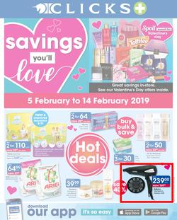 Clicks : Savings You'll Love (5 Feb - 14 Feb 2019), page 1