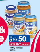 Purity 3rd Foods-Any 5x200ml Per Offer