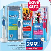 Oral-B 2D CrossAction, Frozen Or Incredibles Power Toothbrushes-Each