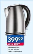 Russell Hobbs 1.8Ltr Stainless Steel Cordless Kettle-Each
