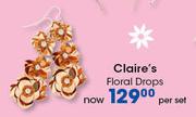 Claire's Floral Drops-Per Set