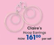 Claire's Hoop Earrings-Per Set