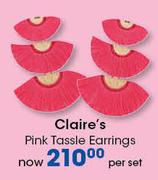 Claire's Pink Tasste Earrings-Per Set