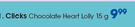 Clicks Chocolate Heart Lolly-15g