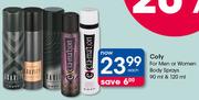 Coty For Men Or Women Body Sprays 90ml / 120ml-Each