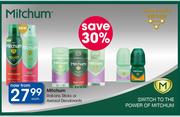 Mitchum Roll-Ons, Sticks Or Aerosol Deodorants-Each
