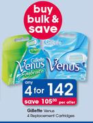 Gillette Venus 4 Replacement Cartridges-For 4