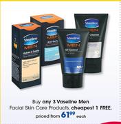 Vaseline Men Facial Skin Care Products-Each