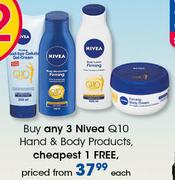 Nivea Q10 Hand & Body Products-Each