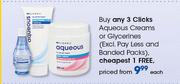 Clicks Aqueous Creams Or Glycerines (Excl. Pay Less And Banded Packs)-Each