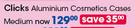 Clicks Aluminium Cosmetics Cases Medium-Each