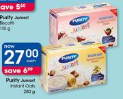 Purity Junior! Instant Oats-280g Each