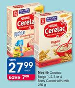 Nestle Cerelac Stage 1, 2, 3 Or 4 Baby Cereal (With Milk)-250g Each