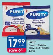 purity cream of maize baby soft porridge