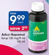 Adco Napamol Syrup 120mg/5ml-100ml Each