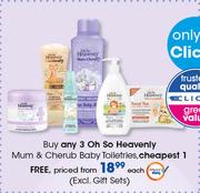 Oh So Heavenly Mum & Cherub Baby Toiletries(Excl.Gift Sets)-Each