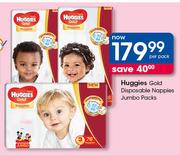 Huggies Gold Disposable Nappies Jumbo Packs-Per Pack