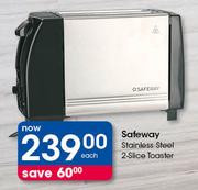 Safeway Stainless Steel 2-Slice Toaster-Each