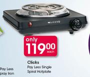 Clicks Pay Less Single Spiral Hotplate-Each