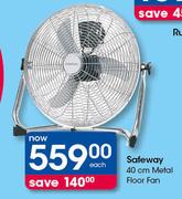 Safeway 40cm Metal Floor Fan-Each